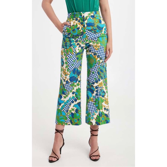 Weekend Max Mara Pants - Weekend Max Mara Derrink Trousers Size 8 Cropped Retro 70s